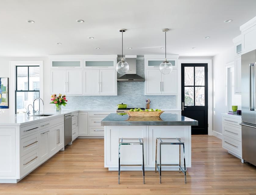 Bright White Kitchen With Contemporary Vibe