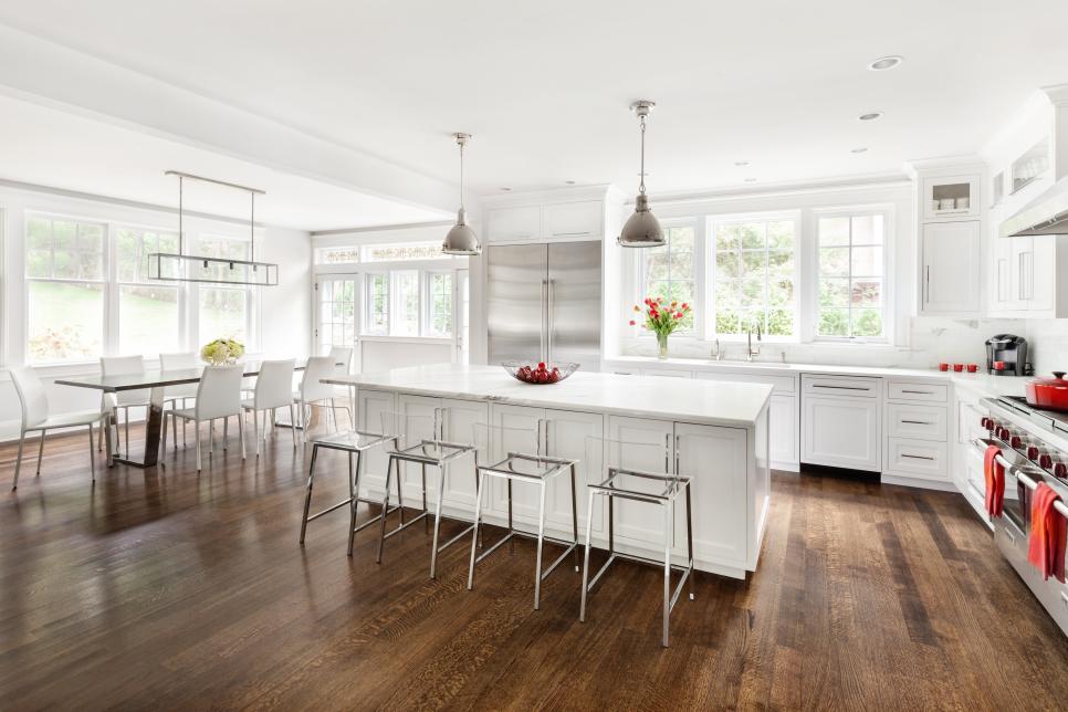 Bright White Kitchen With Contemporary Vibe