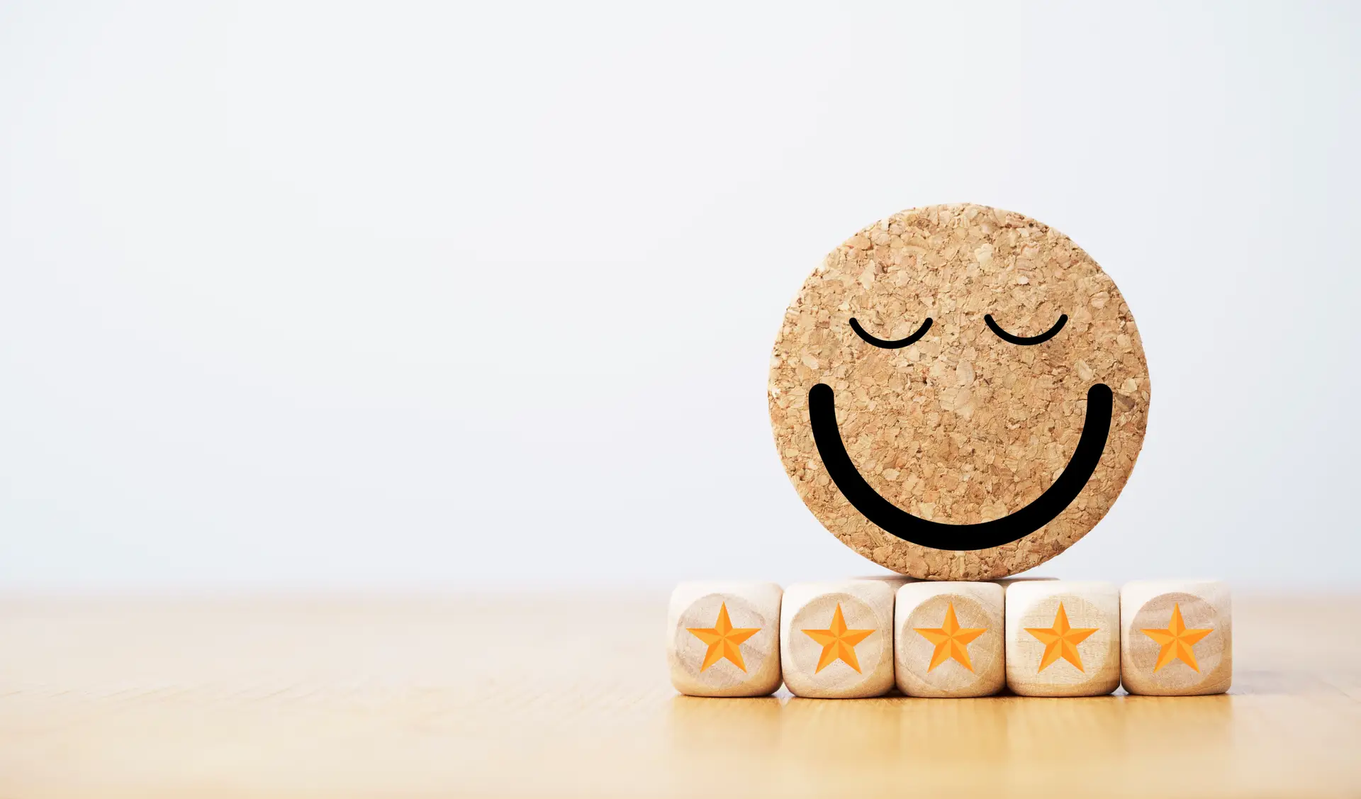vecteezy circle smile face with five stars for customer client